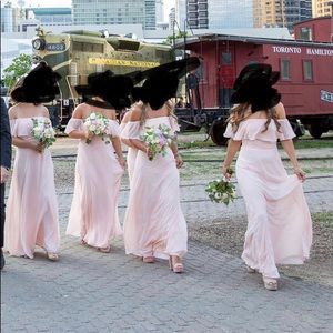 Bill Levkoff pink strapless dress, size 10